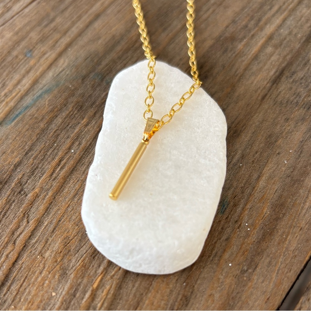 Dainty gold plated necklace, 16.25”, handmade by @birchandstone